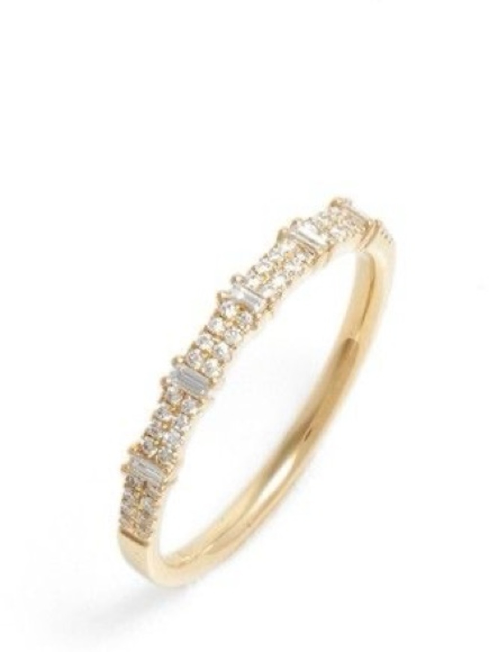 Bony Levy Gold Stackable Cubic Zirconia Bar Accent Ring - Women's Jewelry